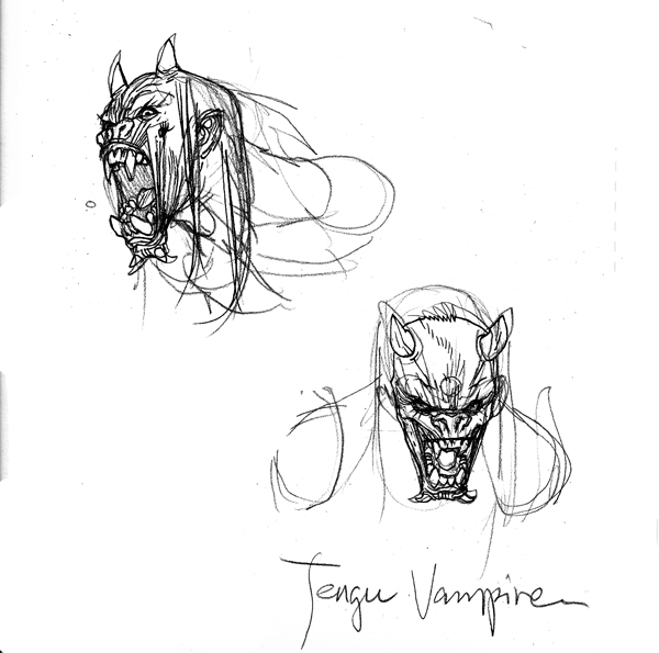 600x595 Lost Sketch From Rafael Albuquerque Vertigo - Lost Sketch