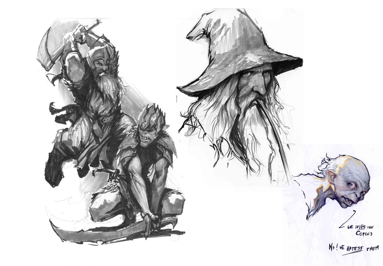 1280x890 Evening Sketches Lotr By Nebezial - Lotr Sketches