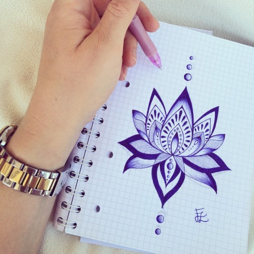 Lotus Flower Drawing Sketch