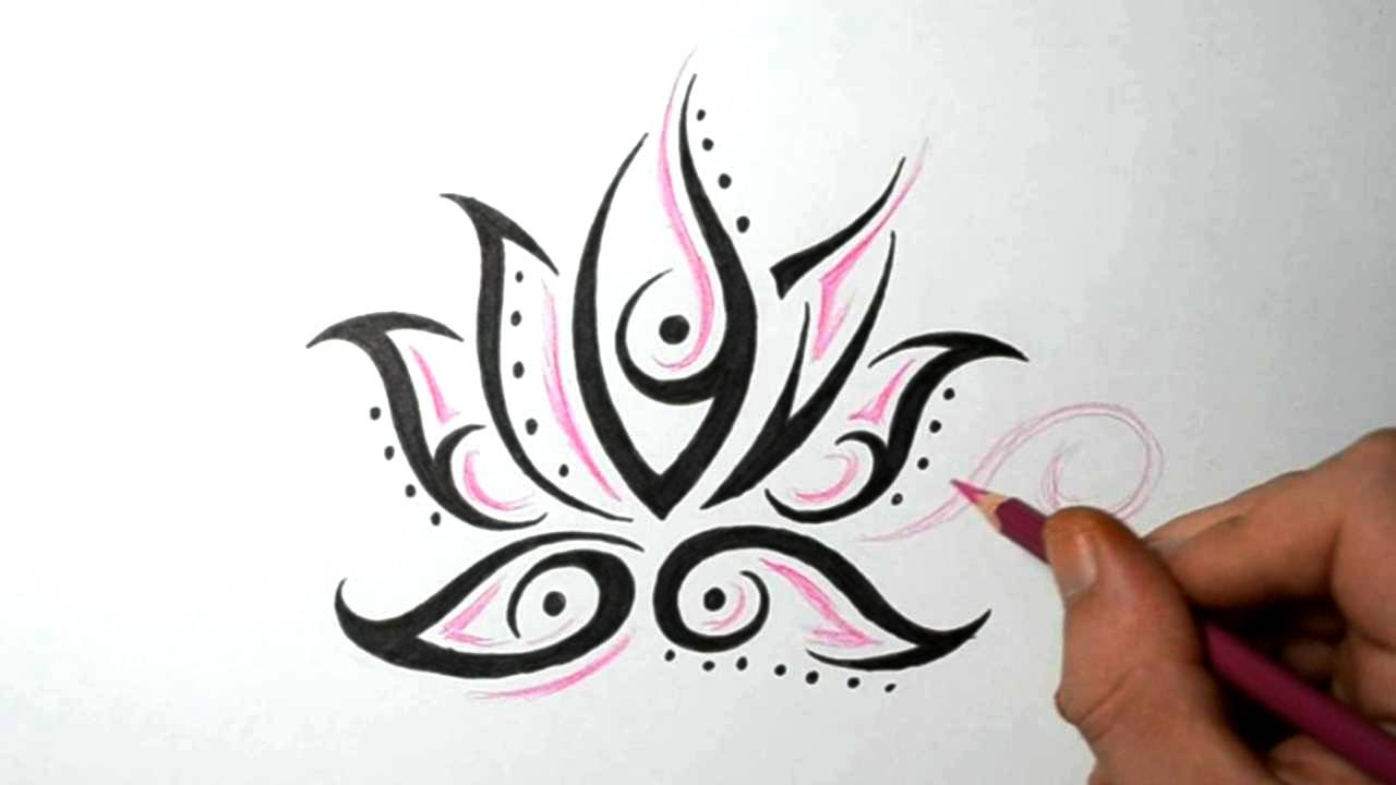 1280x720 Lotus Flower Tattoos - Lotus Flower Sketch