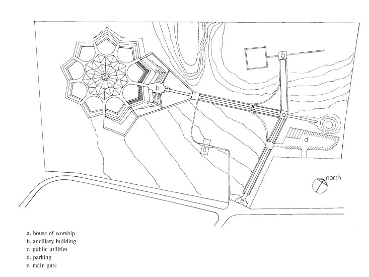 733x550 Lotus Temple House Of Worship) - Lotus Temple Sketch