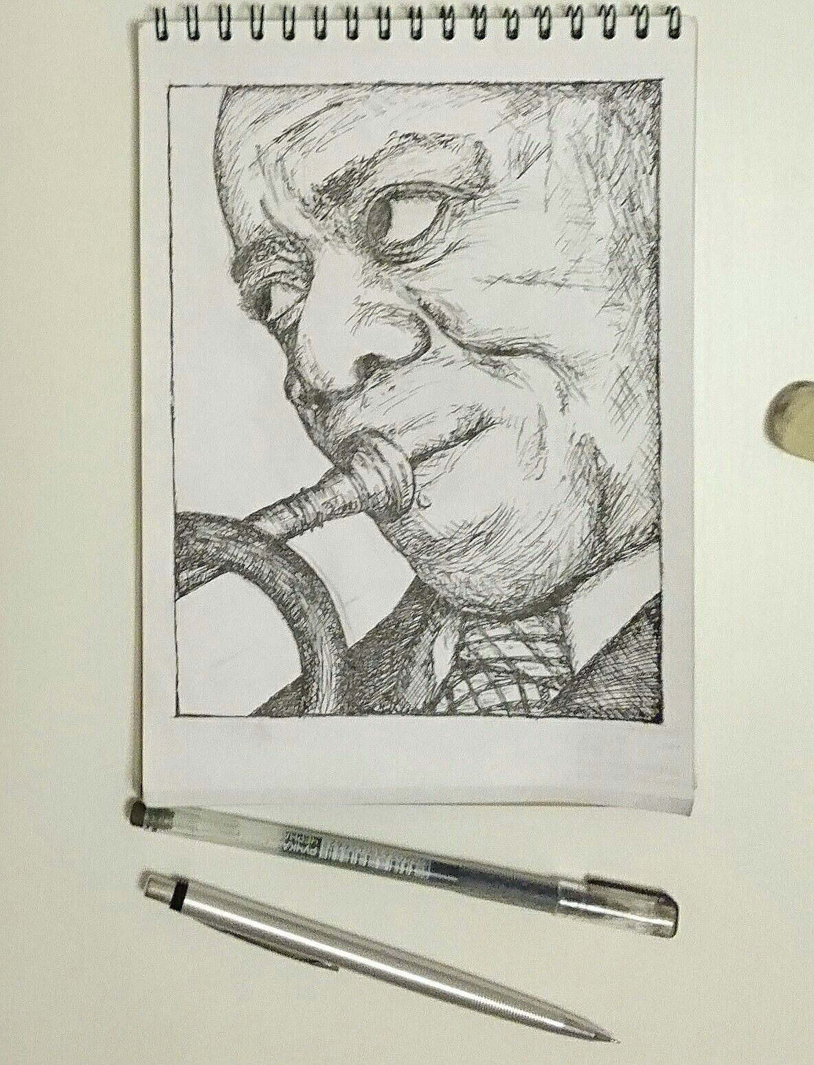 1185x1550 Louis Armstrong - Louis Armstrong Sketch