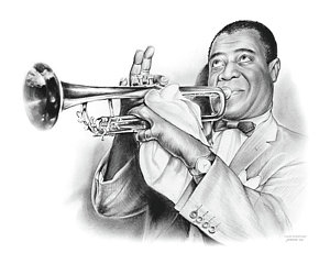 300x240 Louis Armstrong Drawings Fine Art America - Louis Armstrong Sketch