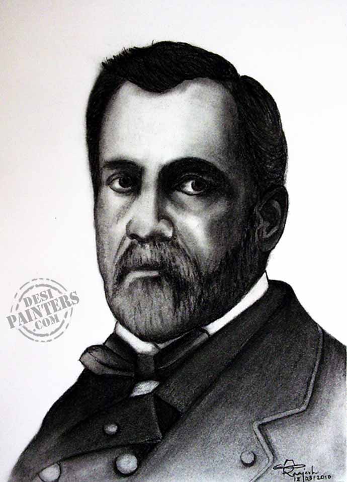 690x958 Louis Pasteur - Louis Pasteur Sketch
