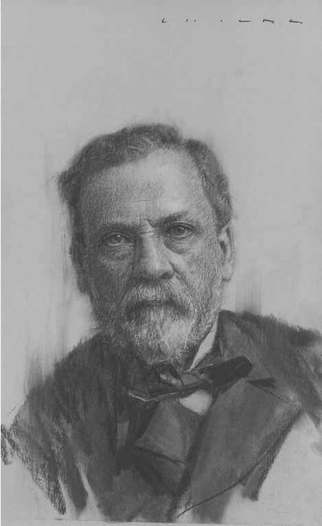 469x766 Casey Childs Louis Pasteur (1822 1895) - Louis Pasteur Sketch