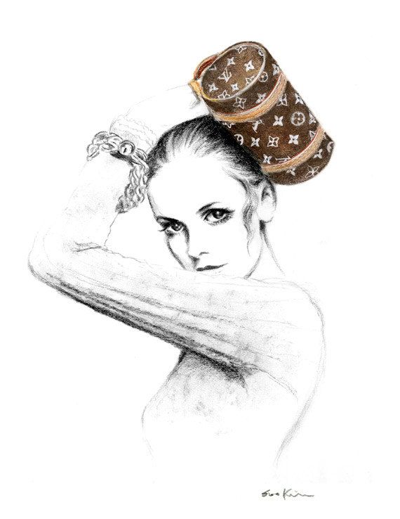 570x738 Fashion Illustration Art Print - Louis Vuitton Sketches