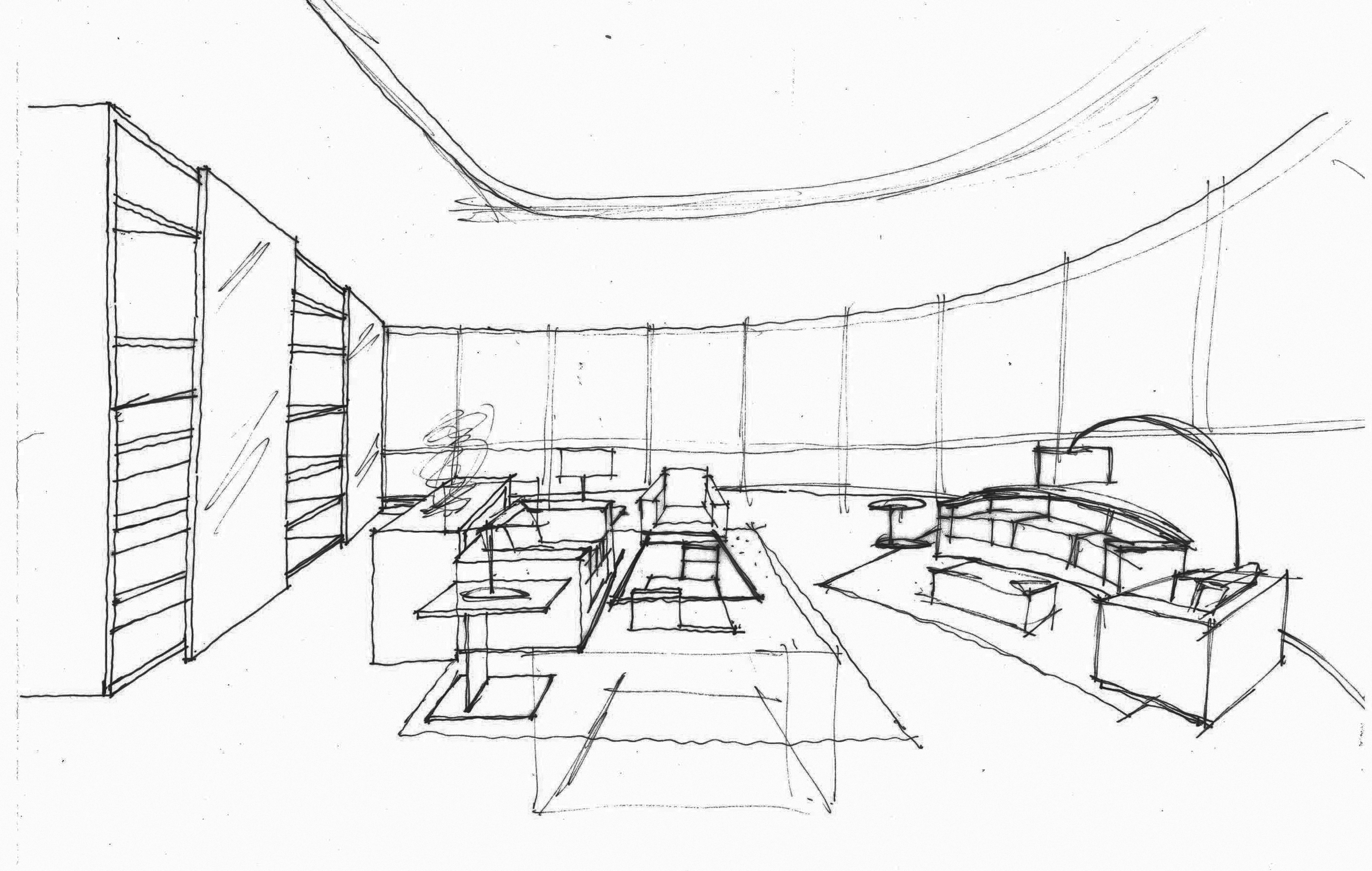 2831x1797 Executive Lounge Sketch - Lounge Sketch