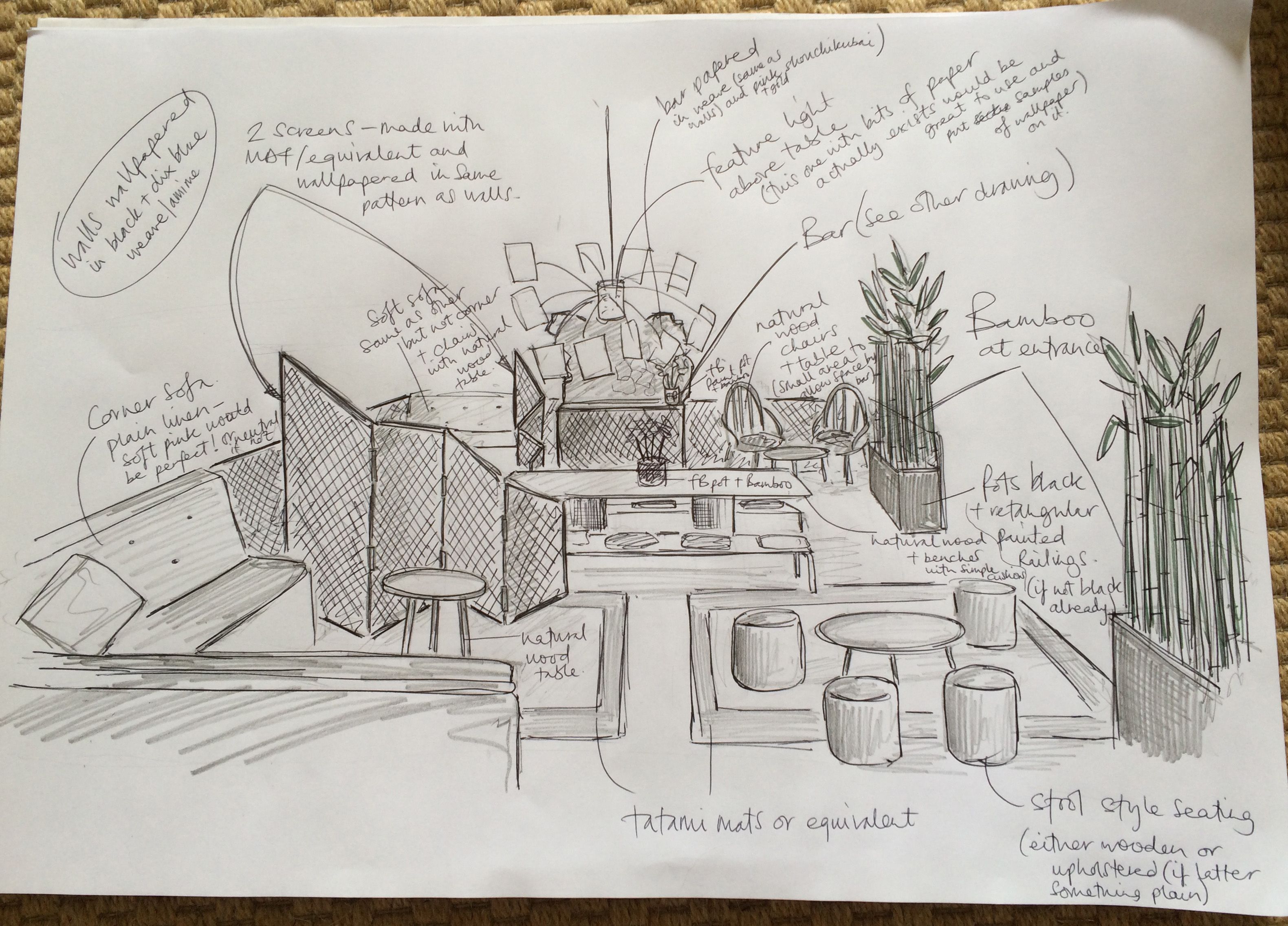 3161x2272 Lounge Sketch For Design Students Sketches - Lounge Sketch