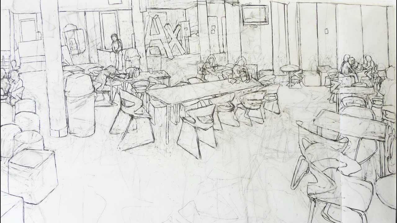 1280x720 Student Lounge Drawing Performance Stopmotion - Lounge Sketch