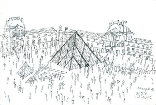 500x336 London, Paris And (A Bit Of) Amsterdam Ii Koi Sketches Thailand - Louvre Sketch