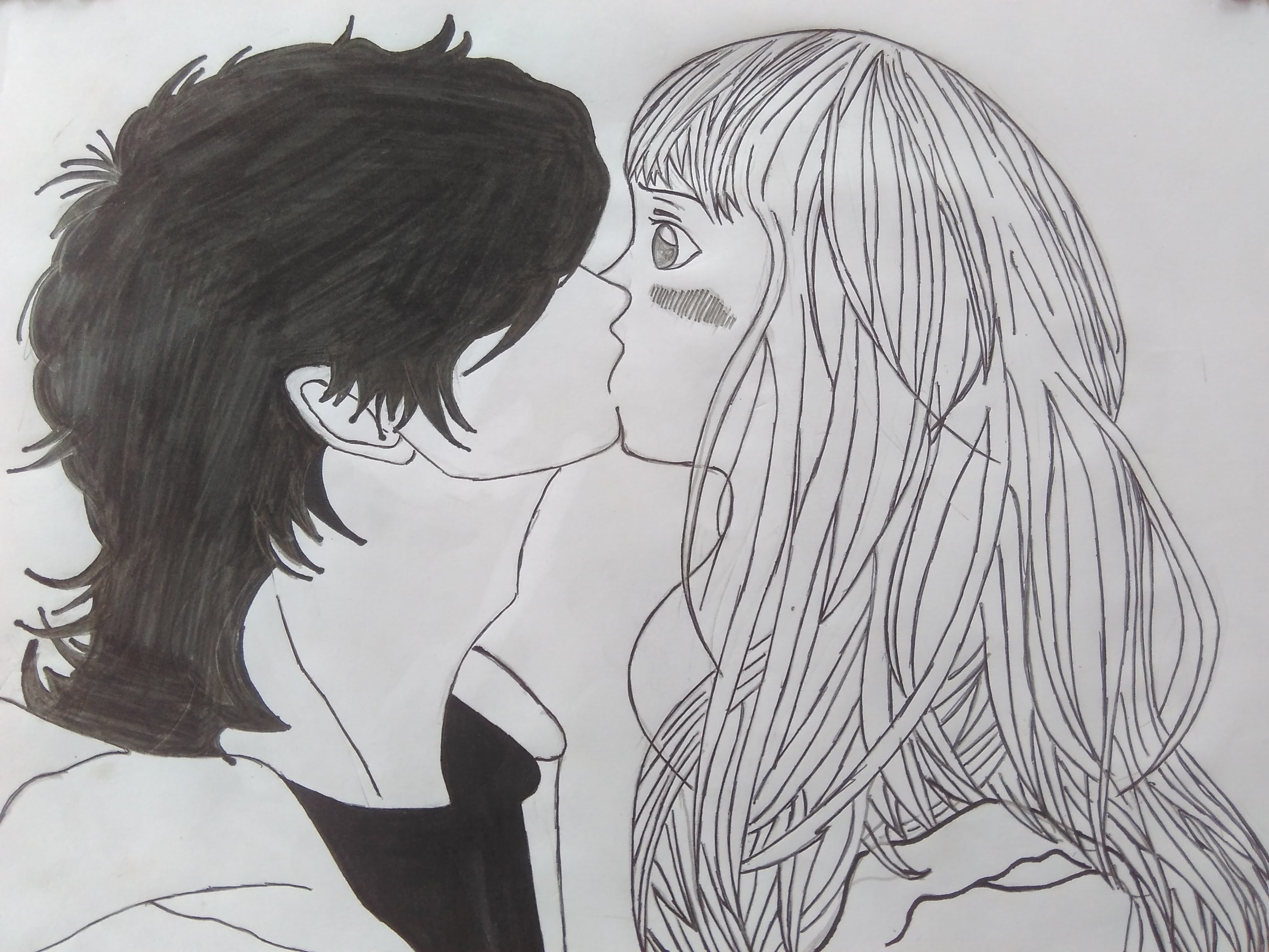 3264x2448 Anime Love Sketch - Love Anime Sketch