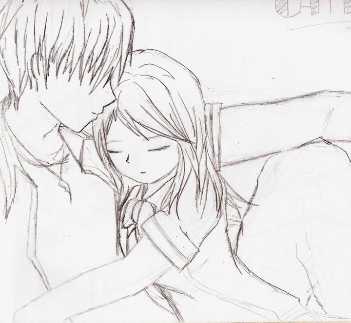 Love Anime Sketch At Paintingvalley Com Explore Collection Of Love Anime Sketch