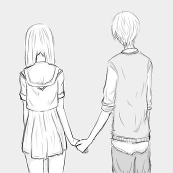 Love Anime Sketch at PaintingValley.com | Explore collection of Love ...