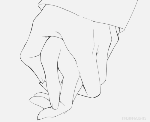 Anime Girl And Boy Holding Hands Drawing