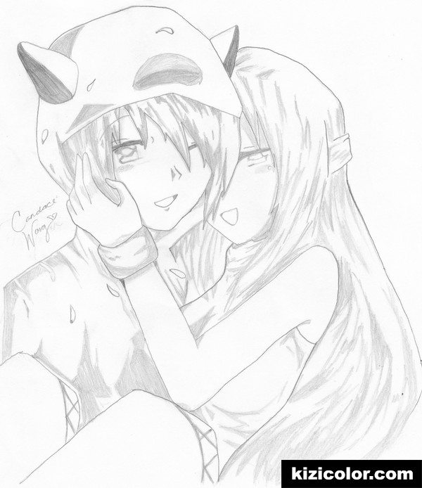 600x694 Love Anime Drawing 1 - Love Anime Sketch