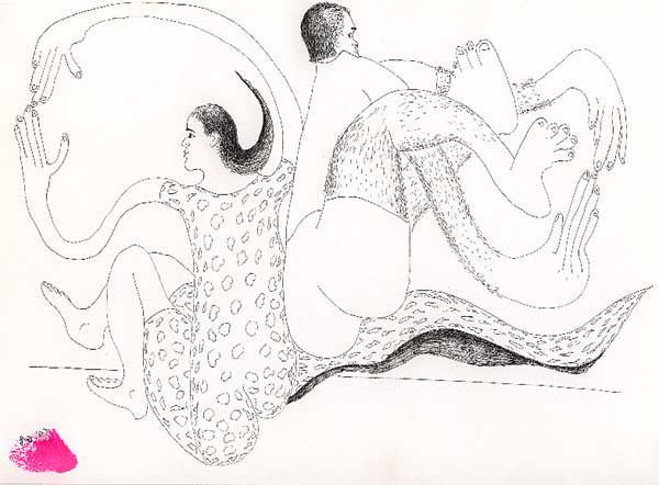 600x442 Man Woman Drawings Relationship And Love Male Female - Love Art Sketch