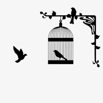 350x350 Lovebirds, Sketch, Birdcage, Vector Png And Vector For Free Download - Love Birds Sketch