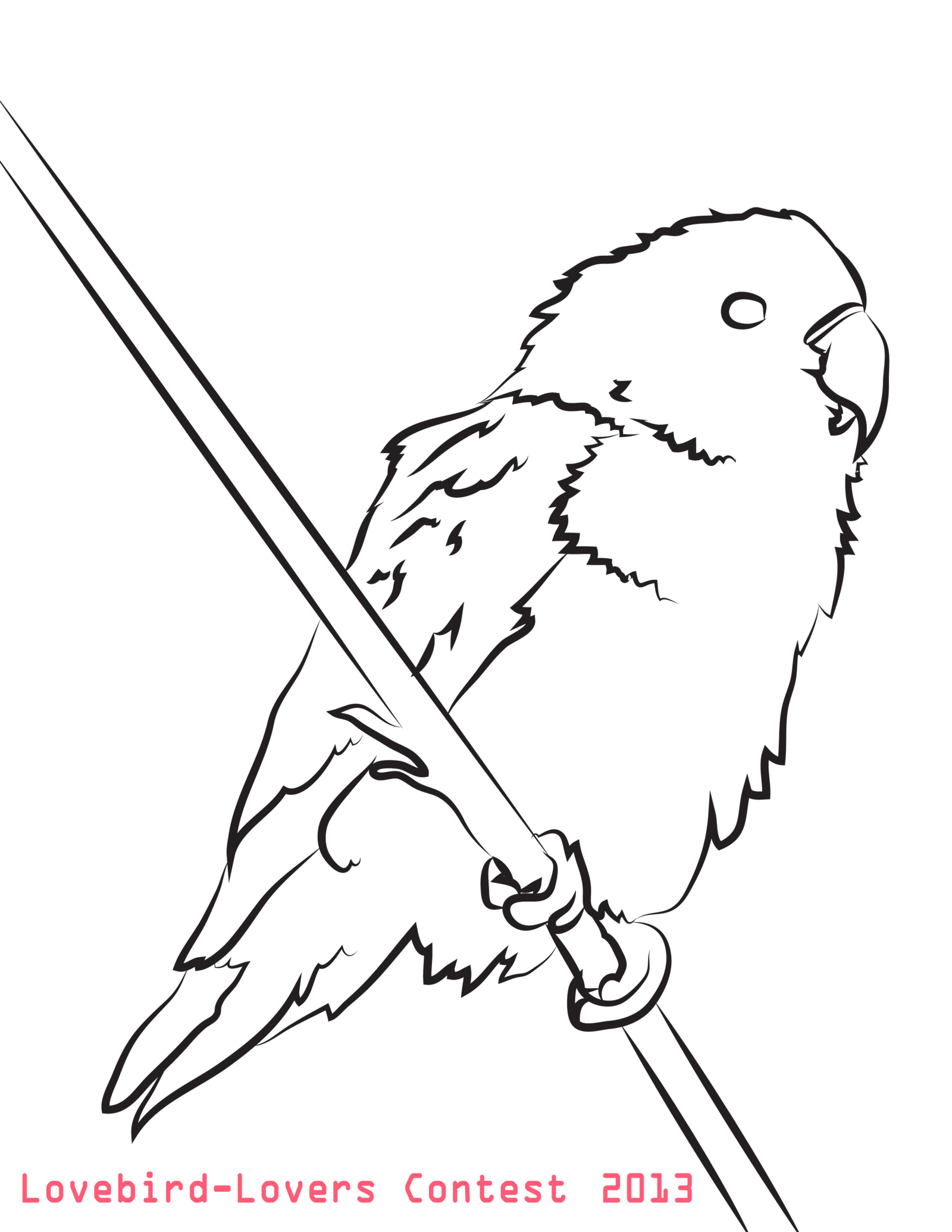 1600x2071 Collection Of Free Birds Drawing Love Bird. Download On Ubisafe - Love Birds Sketch Images