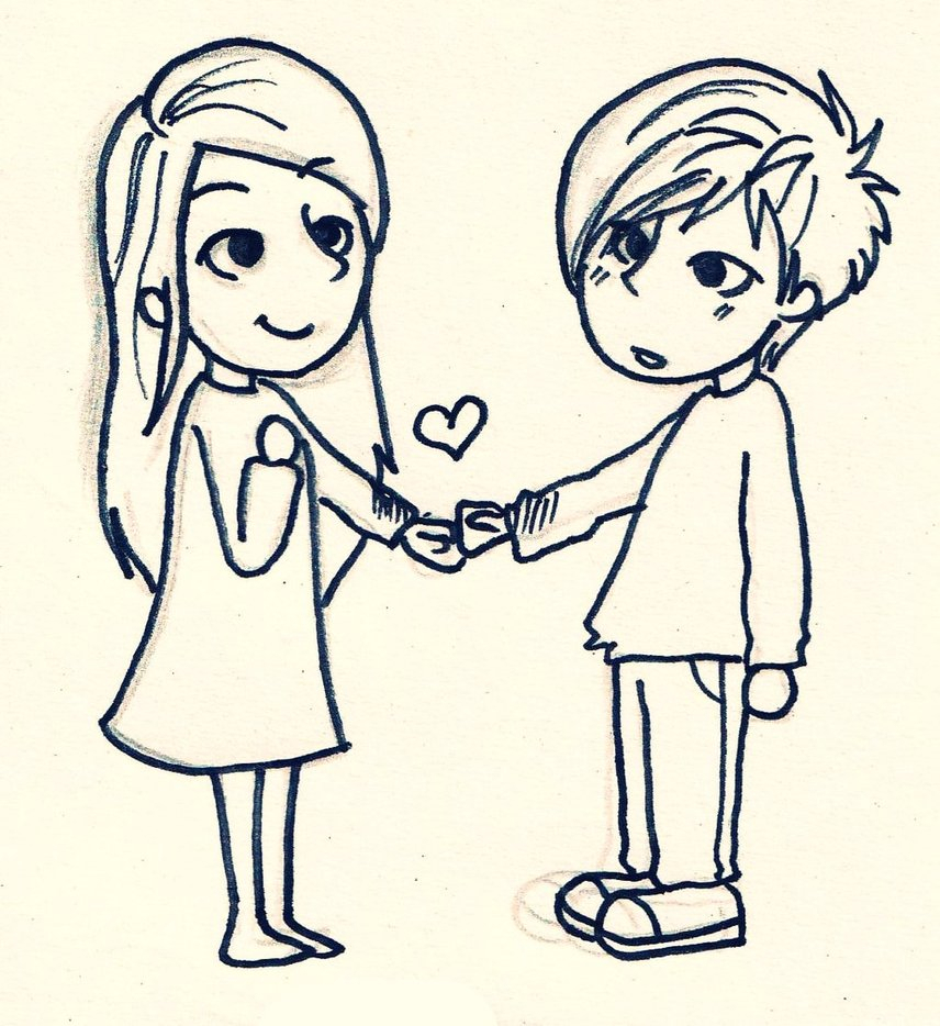 Images Of Easy Cute Girl And Boy Drawings