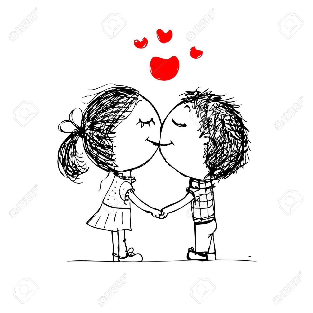 Love Cartoon Sketch at PaintingValley.com | Explore collection of Love ...