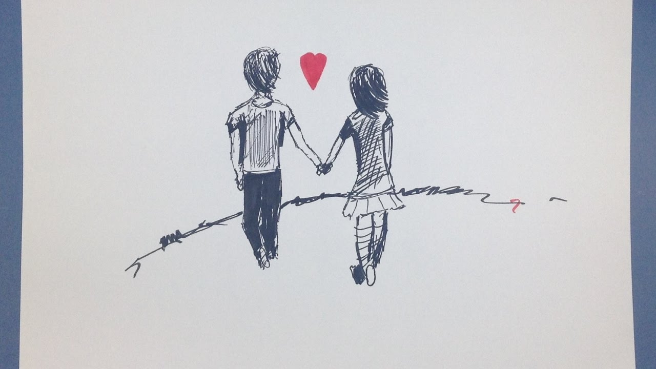 1280x720 Love Cartoon - Love Sketches