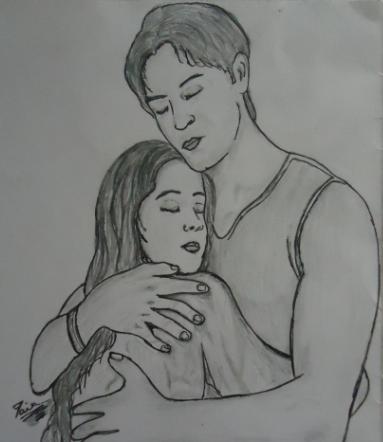 383x442 Pencil Sketches Amp Painting Love Sketches - Love Sketches