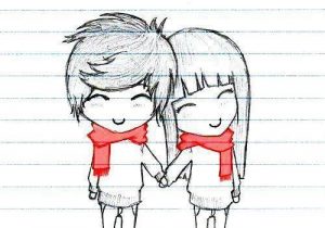 300x210 Cartoon Love Sketches Simple Ideas About Love Drawings - Love Sketches