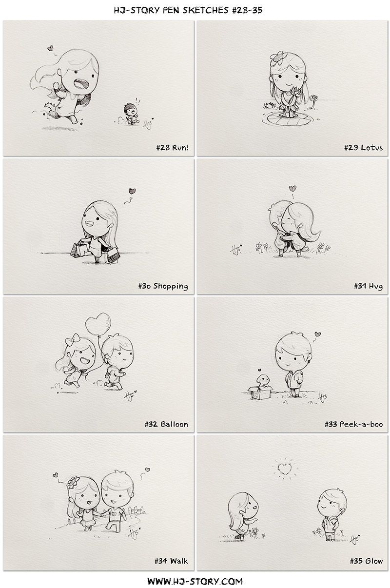 800x1206 Sketches 4 Hj Comics Hj Story - Love Story Sketch