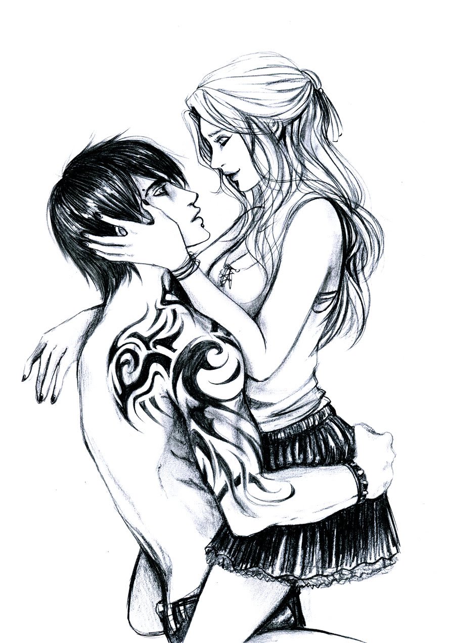 900x1273 Drawing Love Story Cartoon - Love Story Sketch