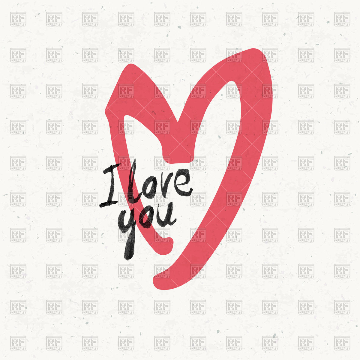 1200x1200 I Love You With Sketch Of Heart Vector Image Vector Artwork Of - Love You Sketch