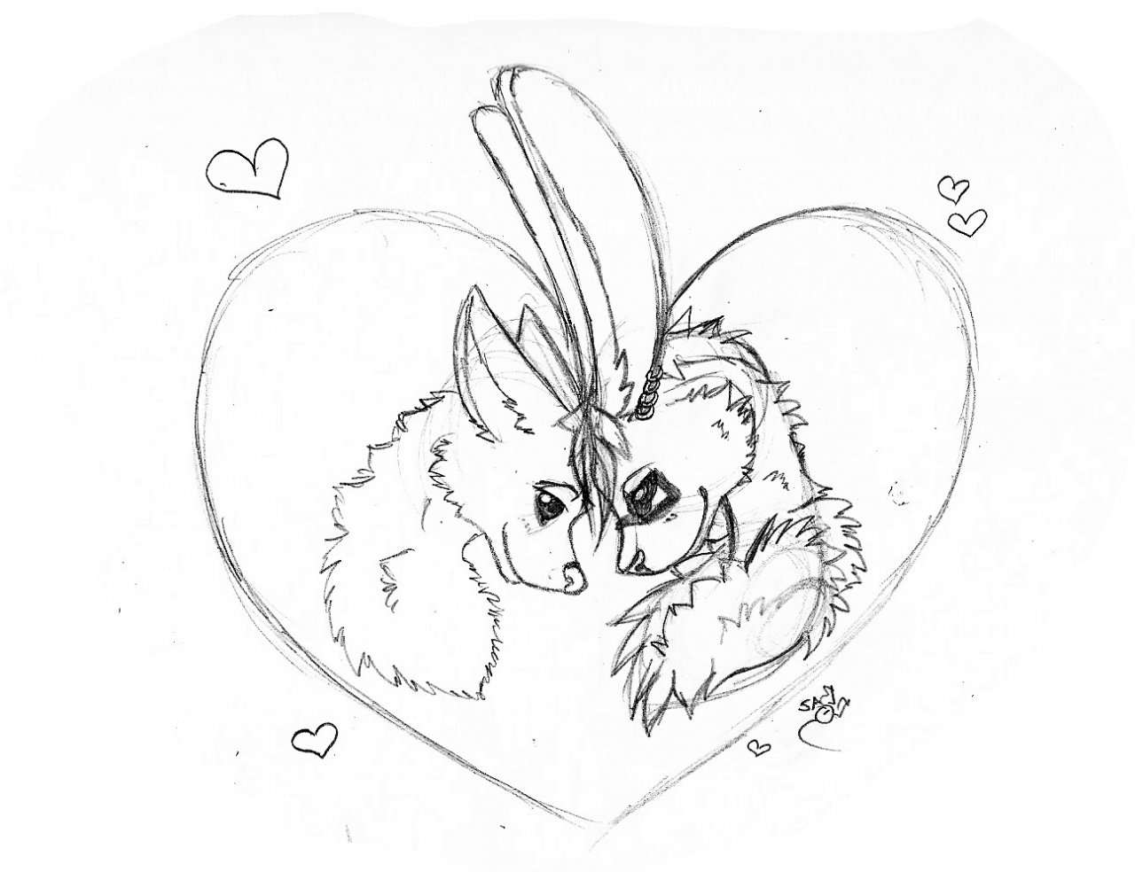 1280x984 Lovebirds Sketch Weasyl - Lovebirds Sketch