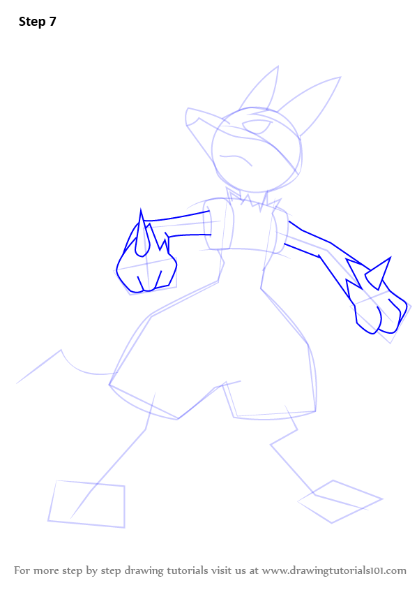 598x845 Learn How To Draw Lucario From Pokemon (Pokemon) Step By Step - Lucario Sketch