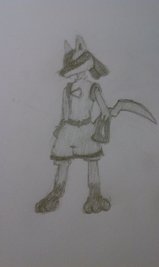 612x1024 Lucario Sketch 002 (Pencil) Sketched This One In Pencil - Lucario Sketch