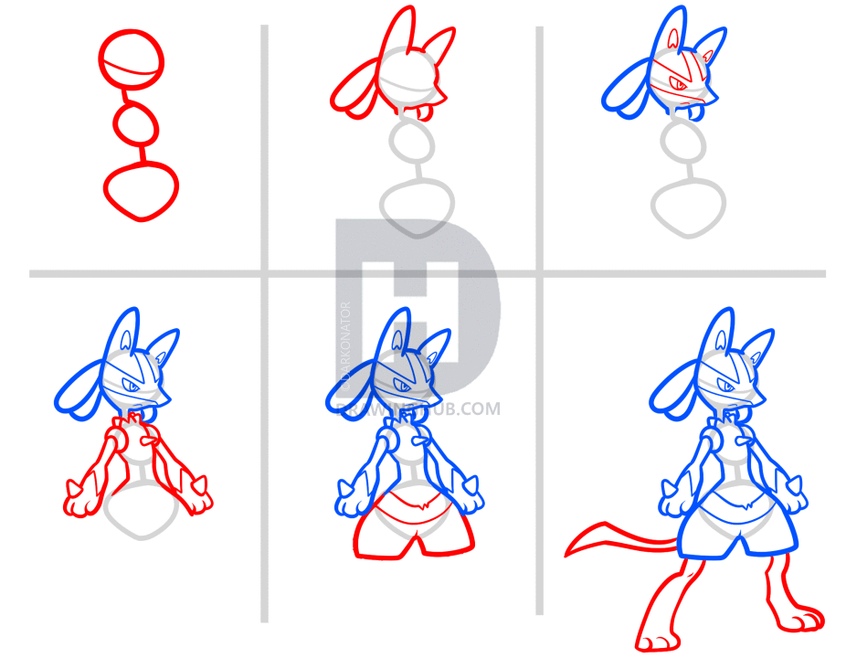 926x720 How To Draw Lucario Easy, Pokemon, Step By Step, Drawing Guide, By - Lucario Sketch