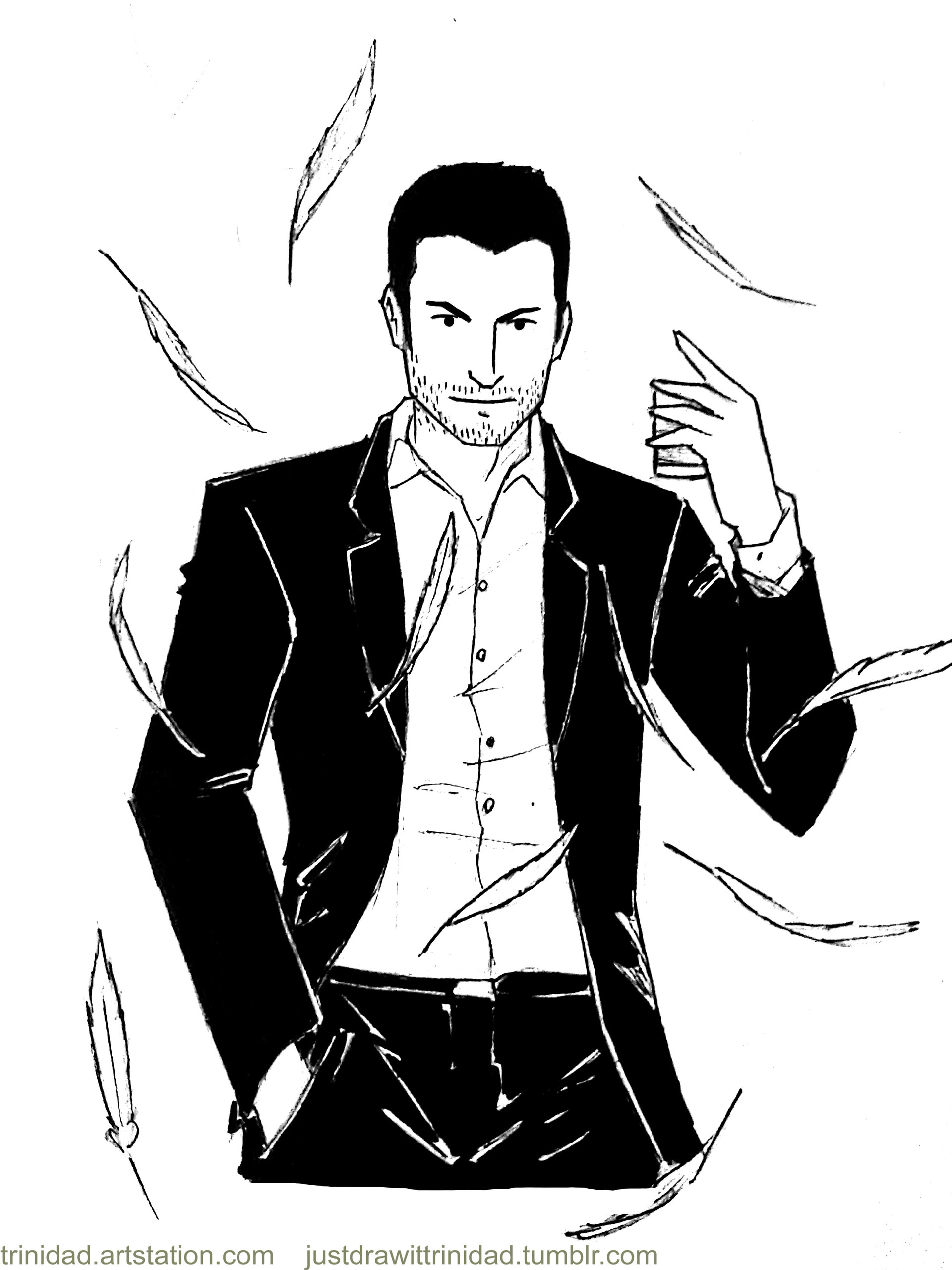 Lucifer Sketch at PaintingValley.com | Explore collection of Lucifer Sketch