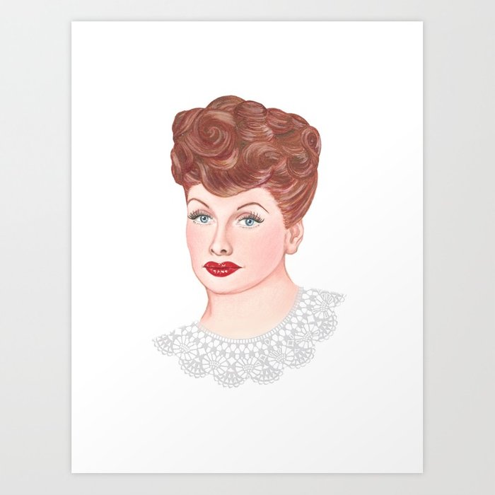 700x700 Lucille Ball Lace Art Print By Galaxyspeed Society6 - Lucille Ball Sketch