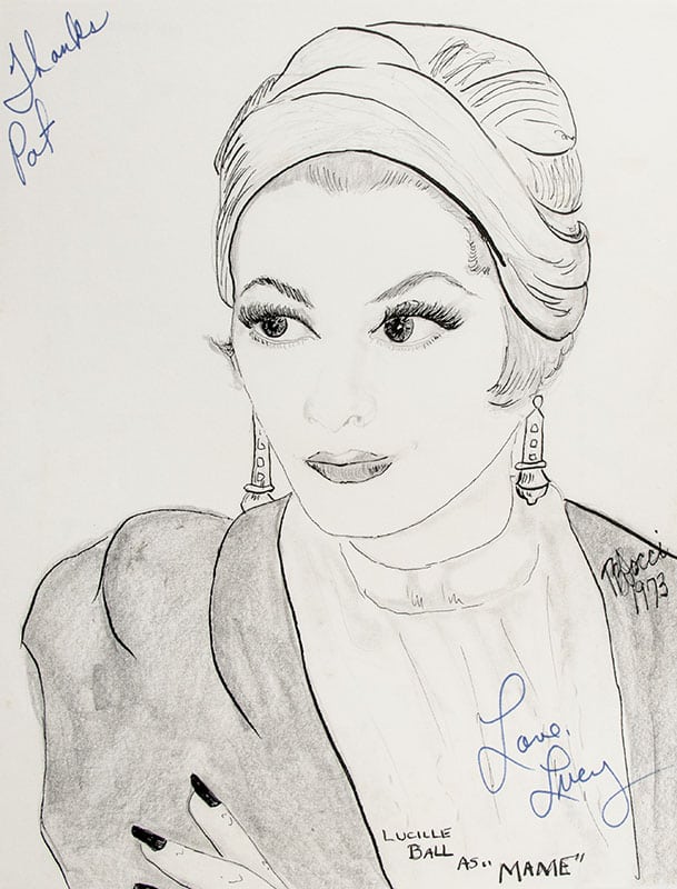 609x800 Lucille Ball Signed P.b. Socci Sketch - Lucille Ball Sketch