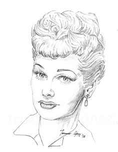 Lucille Ball Sketch at PaintingValley.com | Explore collection of ...