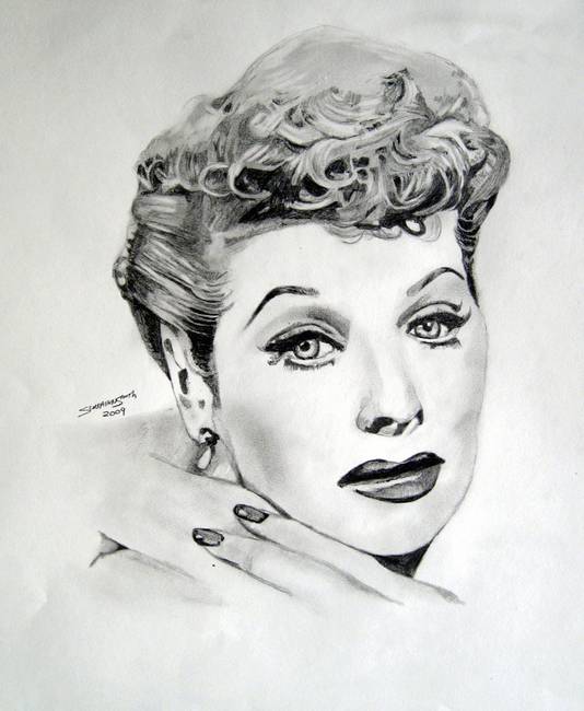 534x650 Lucille Ball By Scott Allen Smith - Lucille Ball Sketch