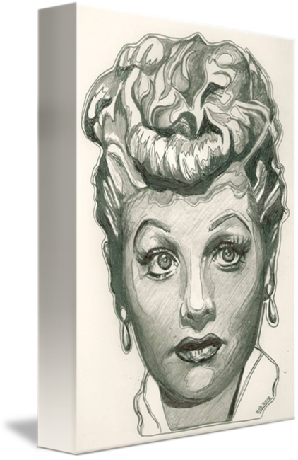 422x650 Lucille Ball Drawing By Rob Crandall - Lucille Ball Sketch
