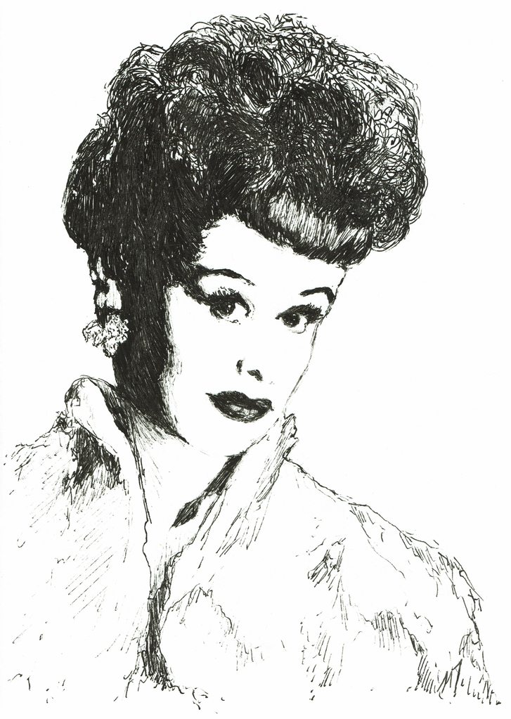 727x1023 Maya Joy - Lucille Ball Sketch