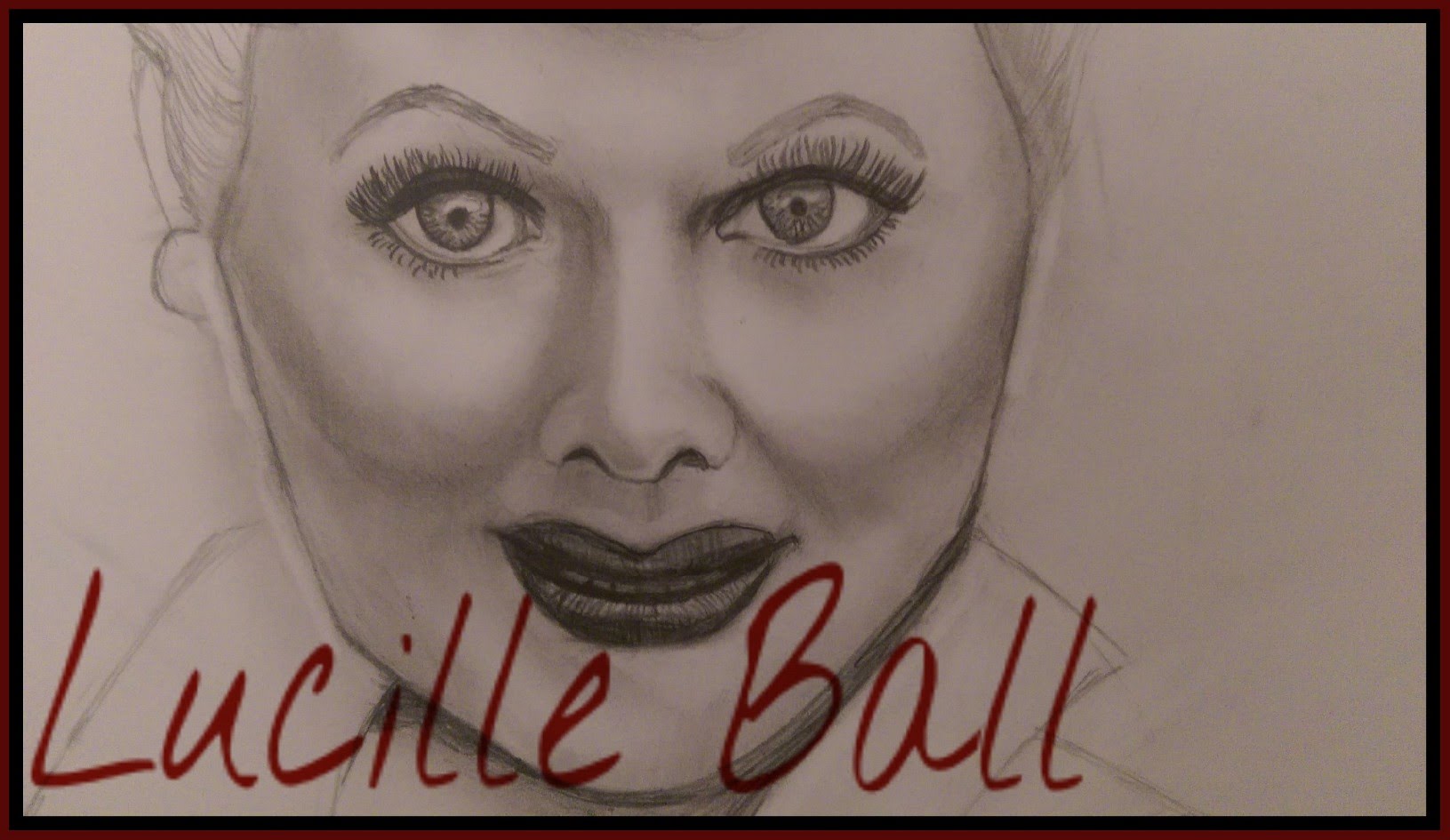 1631x945 Speed Drawing - Lucille Ball Sketch
