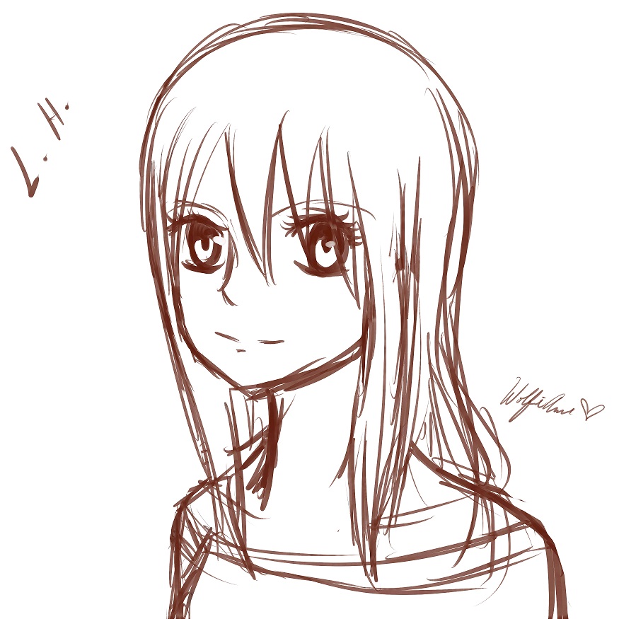 875x875 Lucy Heartfilia Sketch By Wolfieanne - Lucy Heartfilia Sketch