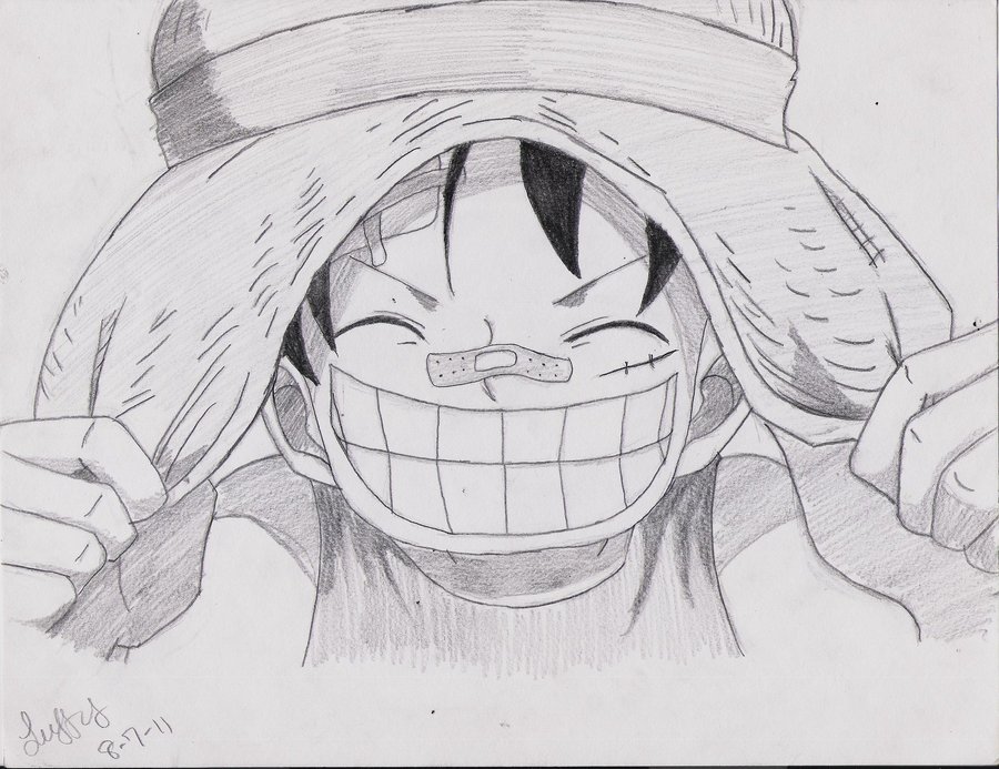 Luffy Sketch at PaintingValley.com | Explore collection of Luffy Sketch