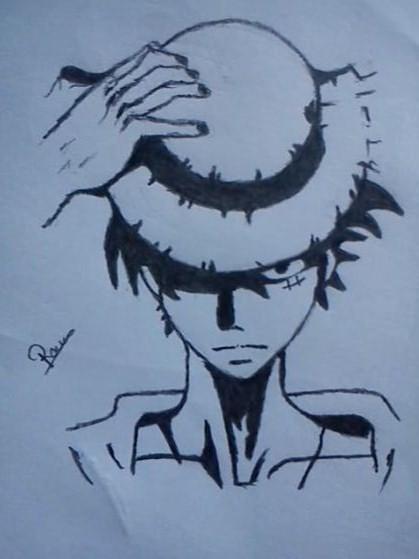 Luffy Sketch at PaintingValley.com | Explore collection of Luffy Sketch