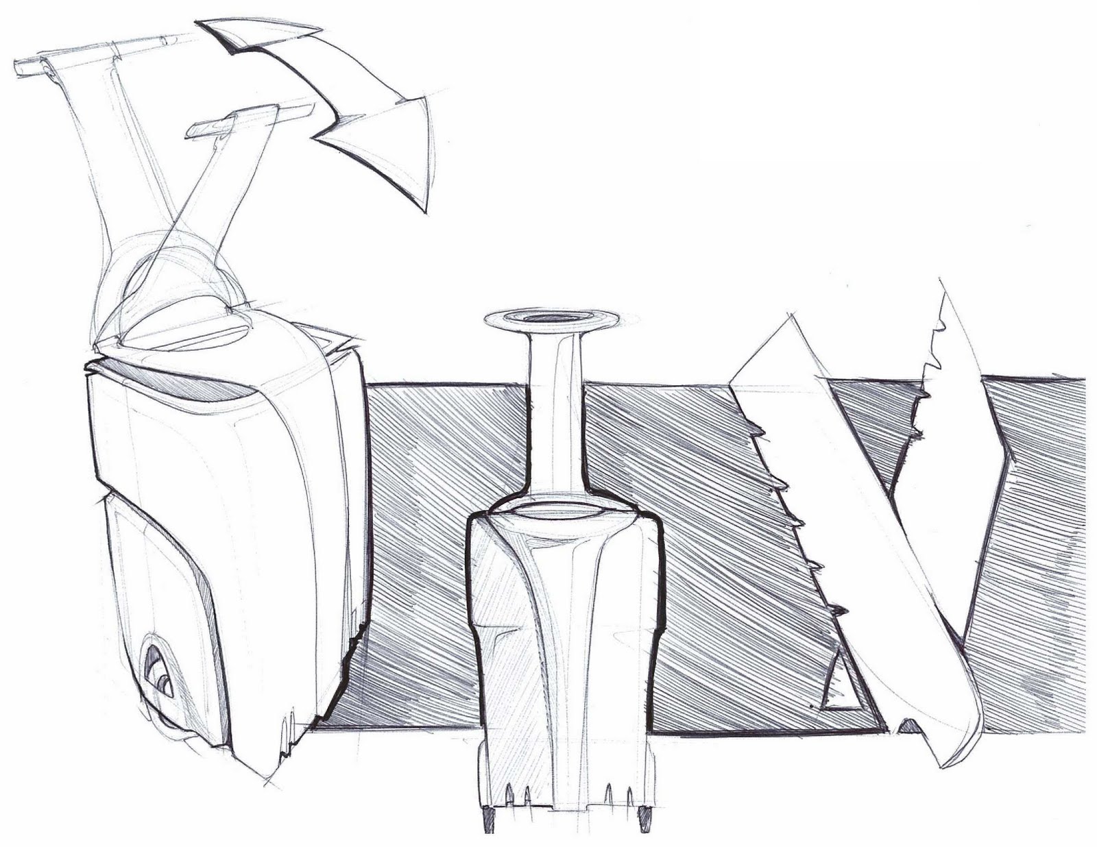 1600x1236 Sketch Heavy Luggage (Before And After) - Luggage Sketch