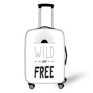 355x355 Travel Luggage Cover Suitcase Protector, Adventure - Luggage Sketch