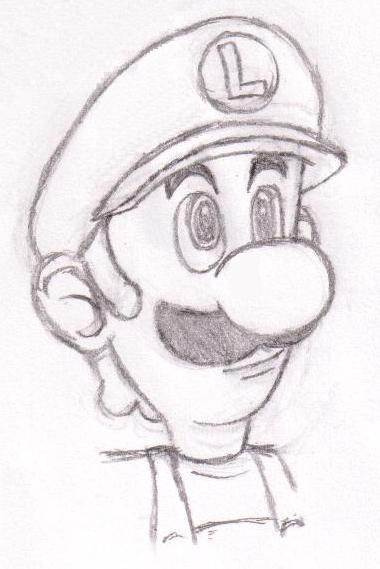 380x569 Luigi Sketch By Supermario228 - Luigi Sketch