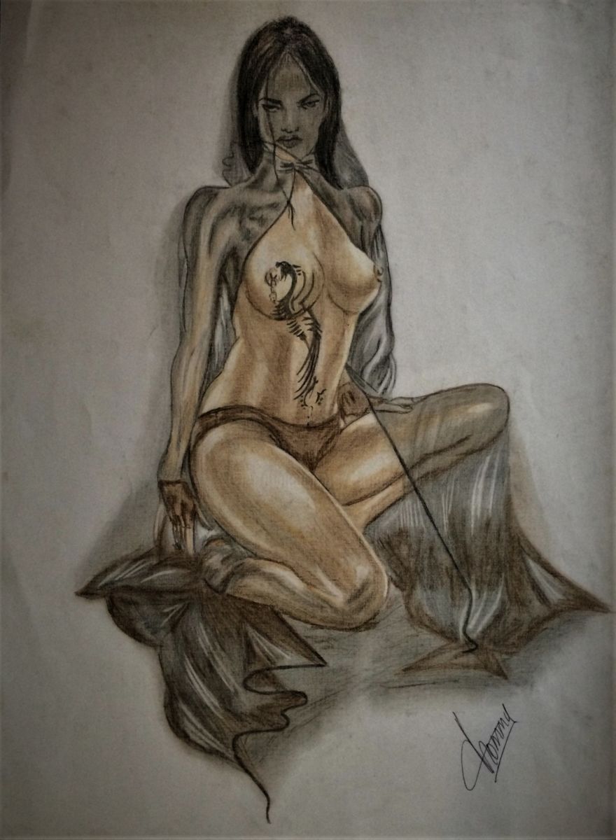 880x1200 Practica De La Obra Original De Luis Royo (Thommy) - Luis Royo Sketches