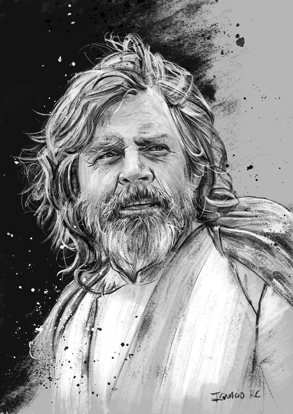 600x848 Luke Skywalker By Ignaciorc - Luke Skywalker Sketch